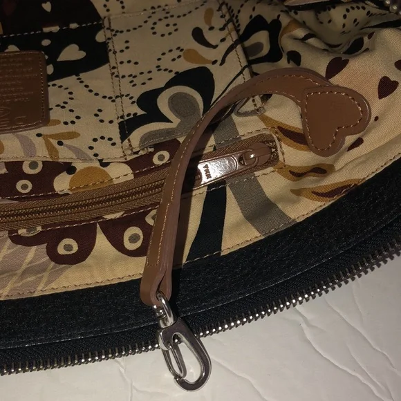 Brighton D549273 Black/Brown Genuine Leather Woven Strap Shoulder/Crossbody Bag - Picture 9 of 10